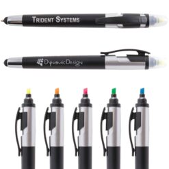 Highligh stylus pen Trident Pen / Stylus Highlighter Publicity Promotional Products