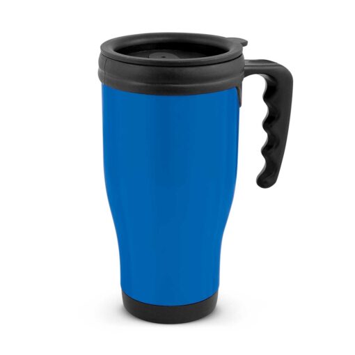 Royal Blue Commuter Travel Mug with custom logo by Publicity Promotional Products