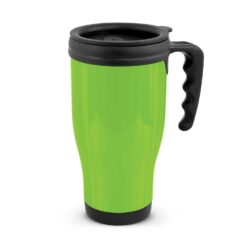 Green Commuter Travel Mug with custom logo by Publicity Promotional Products