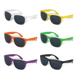 Malibu Basic Coloured sunglasses custom printed with logo supplier Publicity Promotional Products