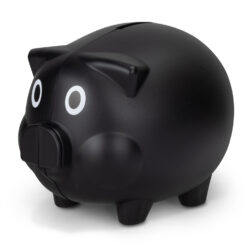 black piggy coin bank