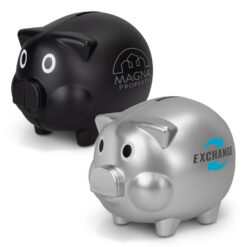 black or silver Large piggy bank with a removable base plug supplier