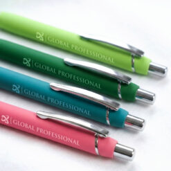 Rubber feel White, Yellow Orange, Pink, Red, Bright Green, Dark Green, Teal, Light Blue, Dark Blue, Navy, Purple, Black