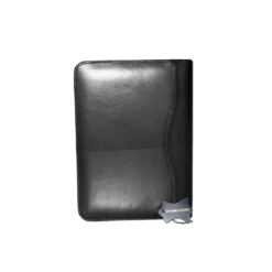 885BK premium leather A5 compendium with zip