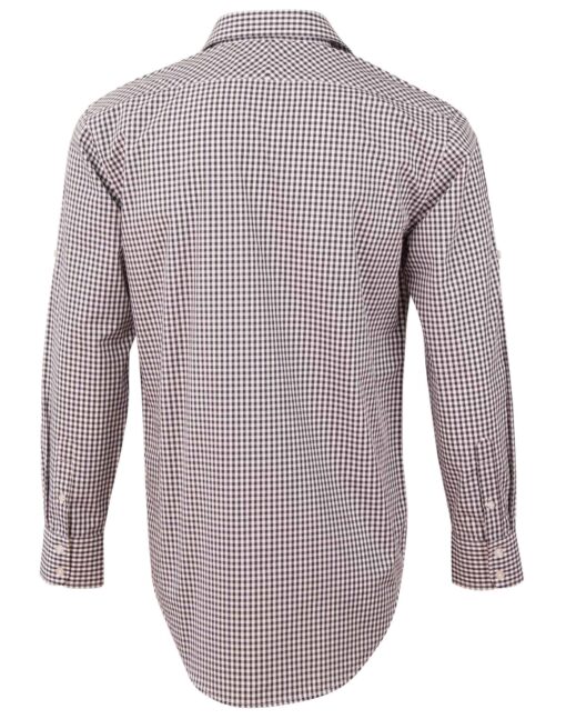 Men’s Gingham Check with Roll-up Tab Sleeve - Image 7