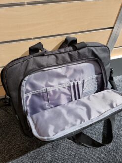 Exton business satchel with custom branded compartments