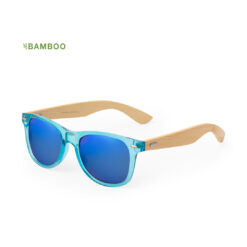 Promotional sunglasses with bamboo arm and plastic AC frame mirror lens