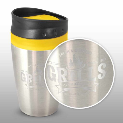 Laser Engraved Promotional Octane Coffee Cup with business logo supplier Publicity Promotional Products