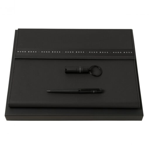 Set Ribbon Black (ballpoint pen, folder A4 & usb stick)