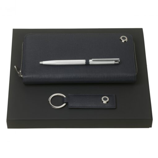 Set HUGO BOSS (ballpoint pen, key ring & long zipped folder)