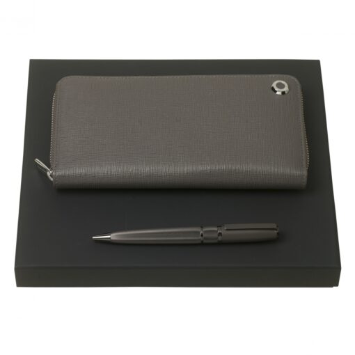 Set HUGO BOSS Grey (ballpoint pen & long zipped folder)