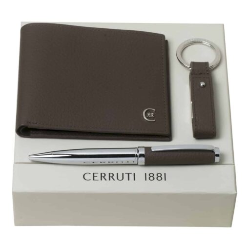 Set Hamilton Taupe (ballpoint pen, wallet & usb stick)