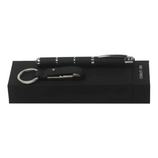 Set CERRUTI 1881 Black (rollerball pen & usb stick) - Image 2