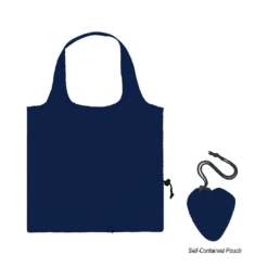 Drawstring Foldable Shopping Bag navy