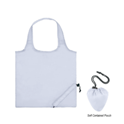 Drawstring Foldable Shopping Bag white
