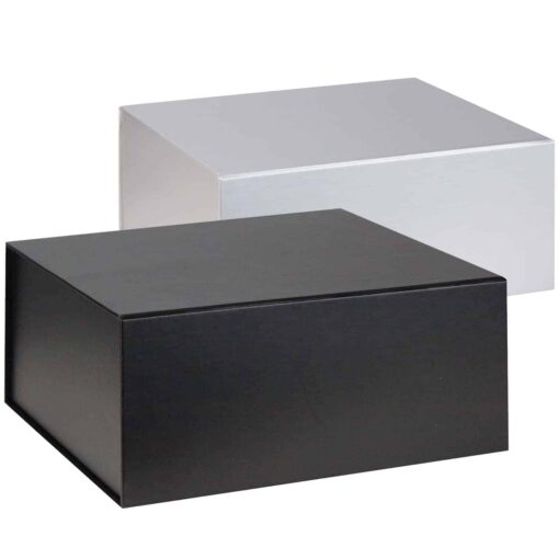 GIFT BOX FLAT PACK MAGNETIC BOX LARGE Black or Silver