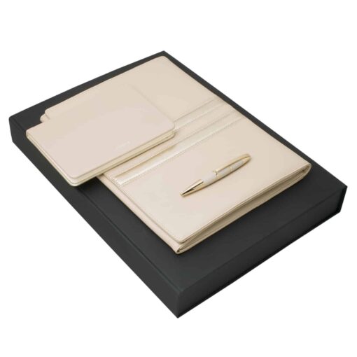 Set Sienna Nude & Gold (ballpoint pen, note pad A6 & case)