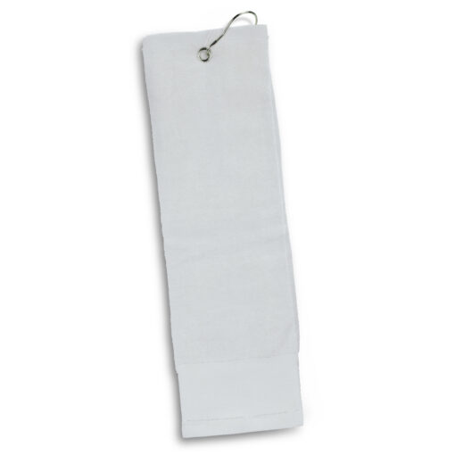 White 340gsm cotton golf towel100687-Publicity Promotional Products