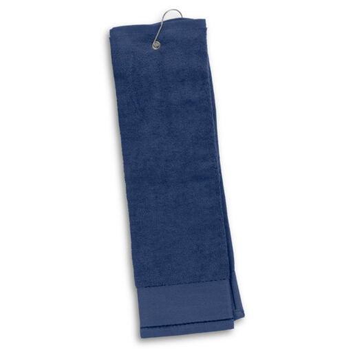 Navy 340gsm cotton golf towel100687-Publicity Promotional Products