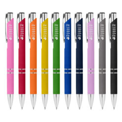 rubber feel metal pen with custom branded logo Publicity Promotional Products