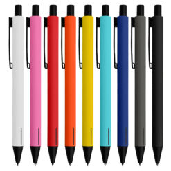 Promotional Knoxil soft-touch rubberised aluminium metal pen