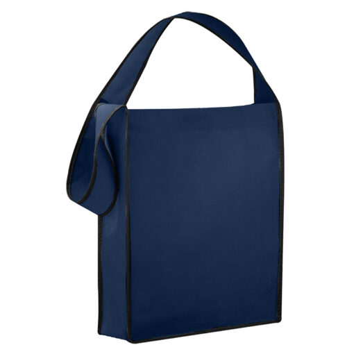 Navy Non Woven Sling Bag conference supplies Publicity Promotional