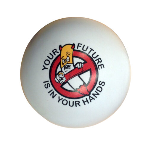 White promotional stress ball with printed logo Publicity Promotional Products