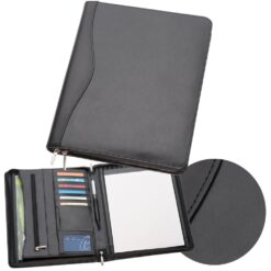 Top Grade Cow hide leather business compendium A4 Publicity Promotional Products