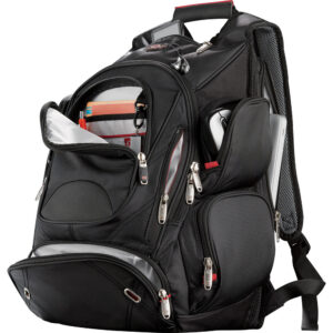 Backpacks with Multiple compartments and padded compartments for laptop or other accessories, such as pens and drink bottles
