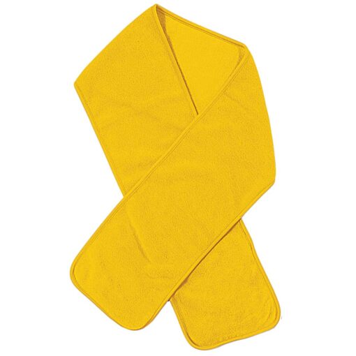 Gold polar fleece scarf