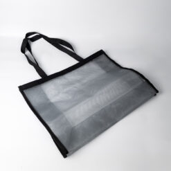 black mesh shopping tote bag