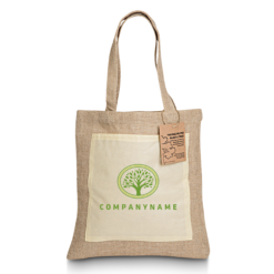 promotional jute bags with cotton pocket