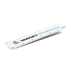 15cm Promotional Ruler White with logo