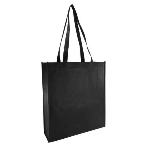 Black Large Non Woven material bags 350mmW x 410mmH x 110mmD add business logo