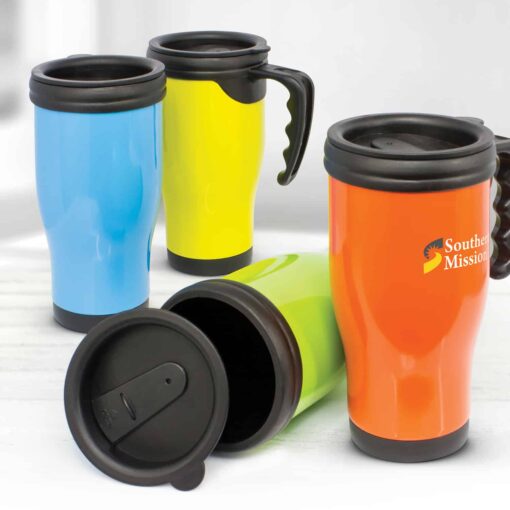 Group image Commuter Travel Mug with custom logo by Publicity Promotional Products