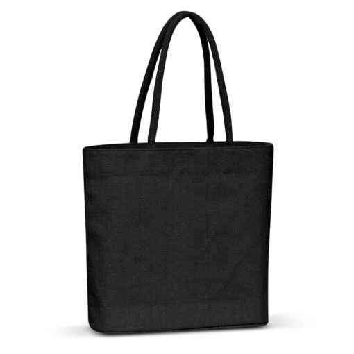 Black Carrera Jute Tote Bag Publicity Promotional Products