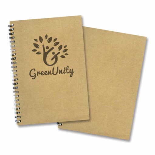 Cheap natural kraft spiral notebook merchandise by Publicity Promotional Products