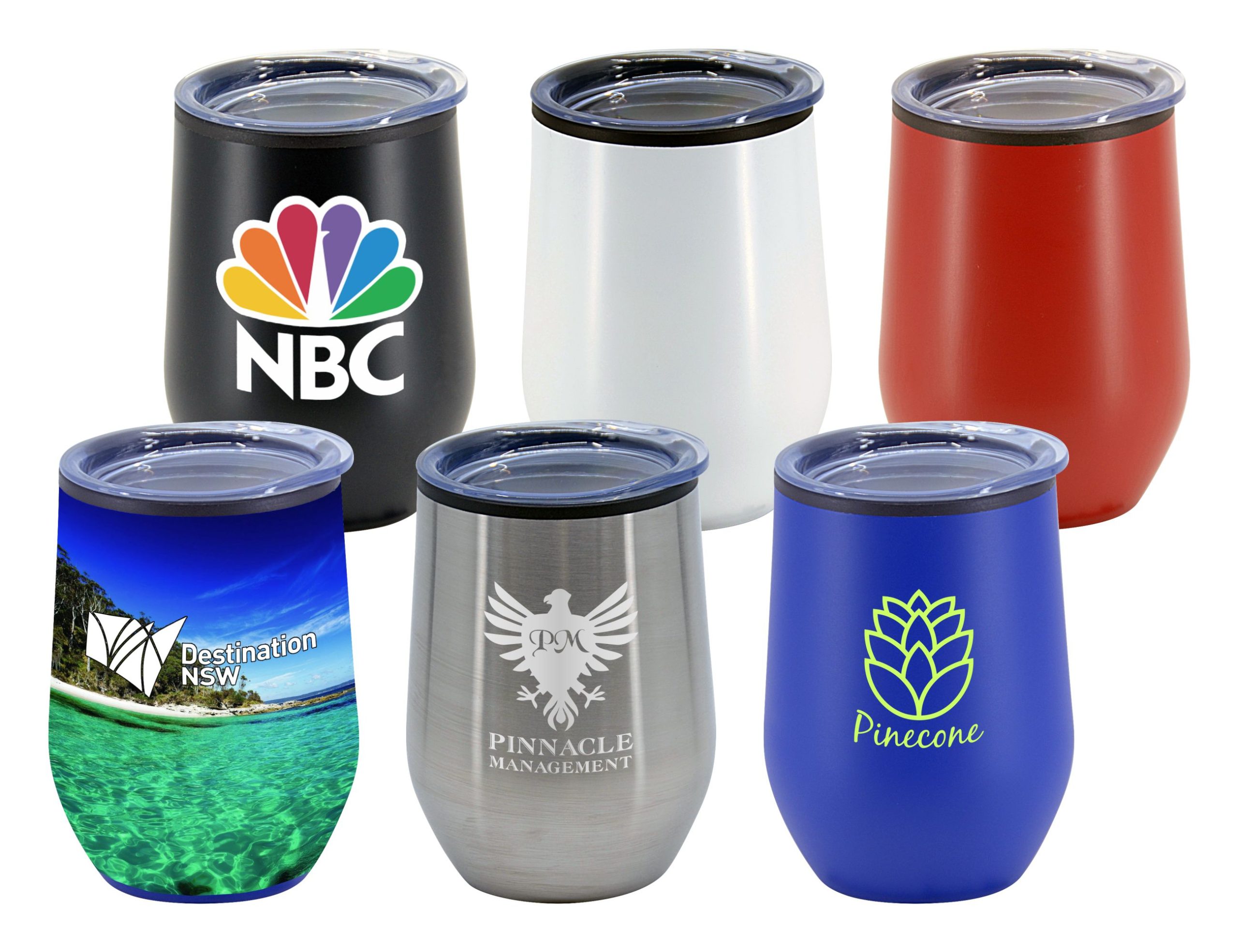 custom Full colour edge to edge travel mugs