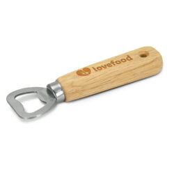 Bottle opener stainless steel with wood handle