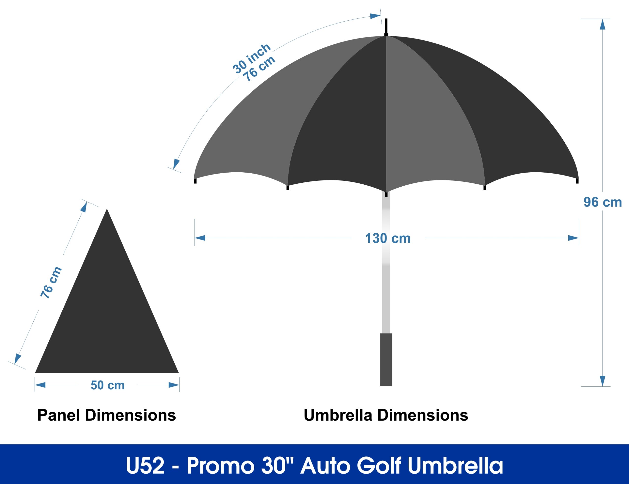 Promo 30" Auto Golf Umbrella - Image 6