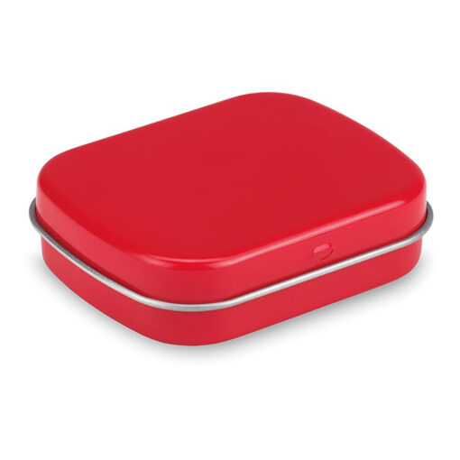 red metal mint tin filled with sugar free breath Publicity Promotional Products