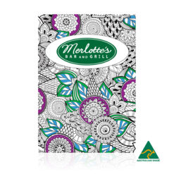 Create your own custom A5-sized colouring book with 24 pages of black and white images, or choose from our templates to make it truly yours at Publicity Promotional Products