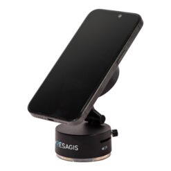 black recycled ABS plastic phone stand