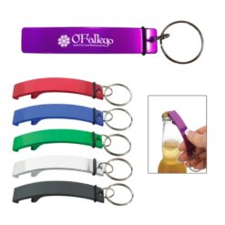 Rounded metal Bottle Opener Key Ring