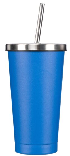 Royal Blue cup and straw tumbler