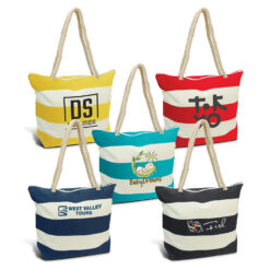 Bali tote bag beach beach with stripes made from canvas material rope cotton handles