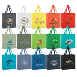 Colour Cotton Tote bags with custom printed logos