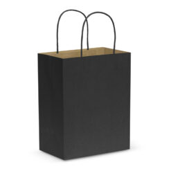 Black Medium-size paper carry bag with strong paper rope handles Publicity Promotional Products