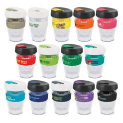 330ml double wall reusable coffee cup Acrylonitrile Styrene (AS)