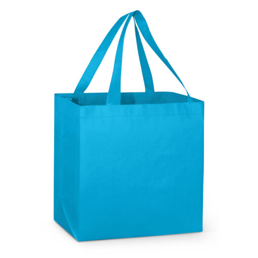 Cyan Blue City Shopper Tote Bag Supplier Publicity Promotional Products